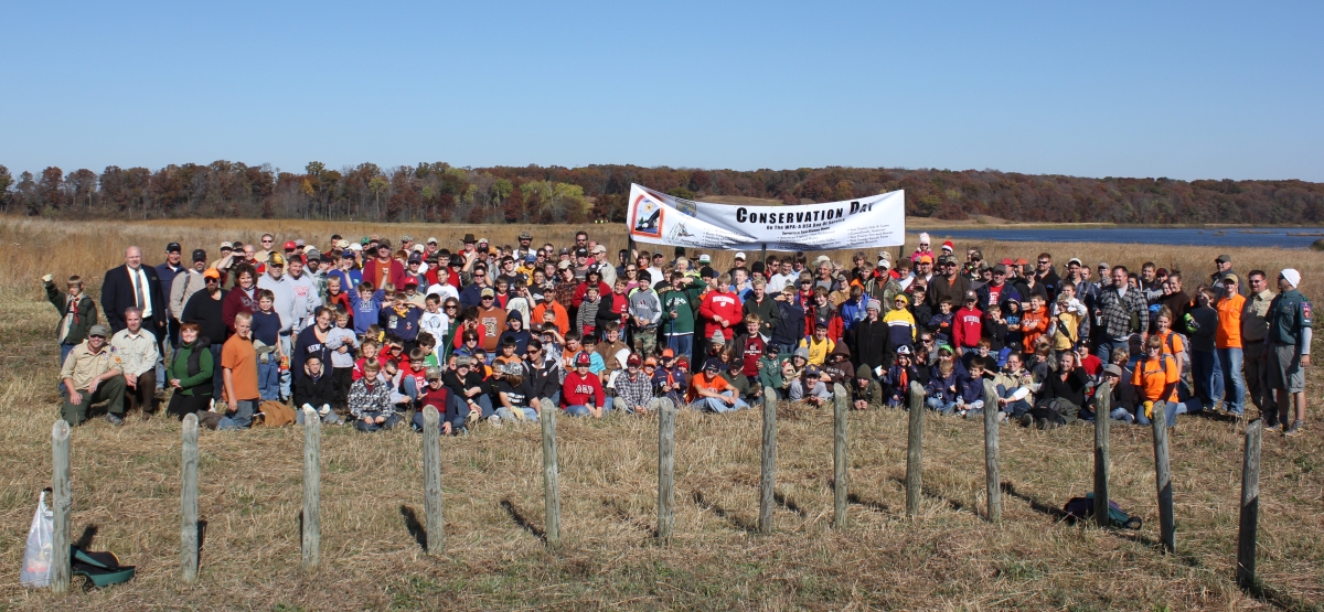 A group of people in a field
