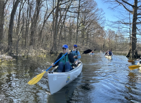 Canoeing on Reelfoot Lake
