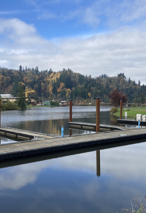 View of Port of Toledo in Oregon