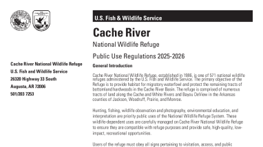 Cache River National Wildlife Refuge Public Use Regulations