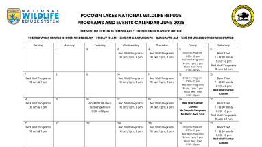 Pocosin Lakes National Wildlife Refuge Events and Programs Calendar