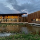 Valle de Oro National Wildlife Refuge Visitor Center at sunset