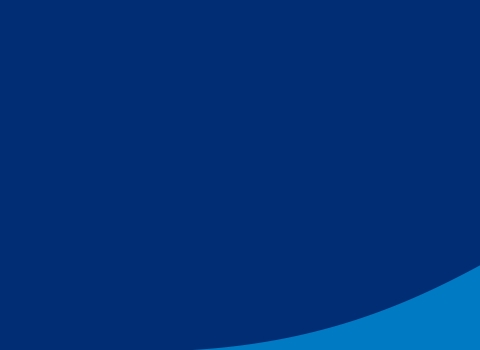 An illustration of a great blue heron with a curved neck on top of a blue background