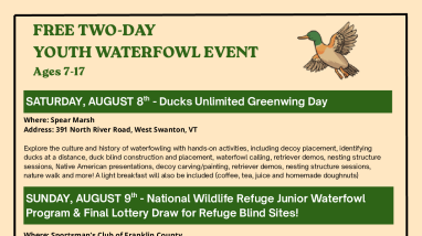 Free Two-Day Youth Waterfowl Event