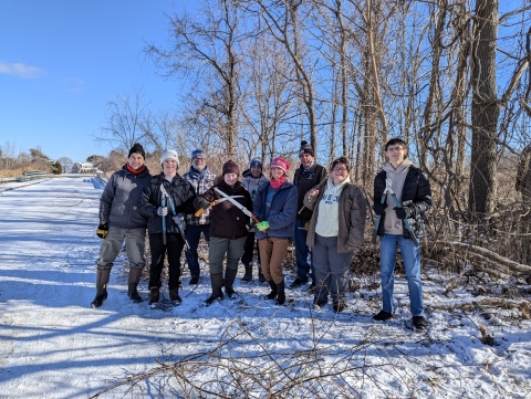Image of volunteers in winter
