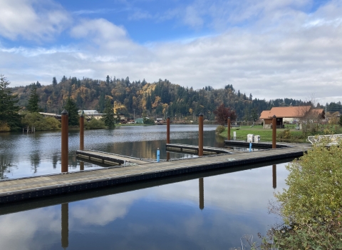 View of Port of Toledo in Oregon