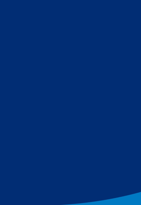 An illustration of a great blue heron with a curved neck on top of a blue background
