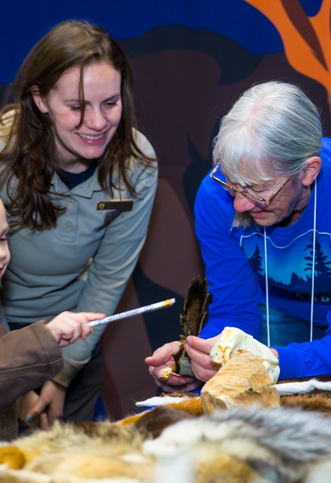 FWS and Friends staff deliver an education program to an event participant