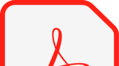 Icon for the PDF file format. 