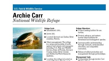 An image of the fact sheet for the refuge. 