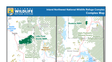 Inland Northwest National Wildlife Refuge Complex Map