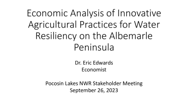 Pocosin Lakes NWR Economic Analysis