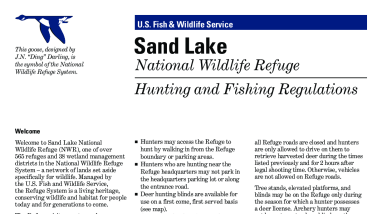 Sand Lake Hunting & Fishing Regulations 2024