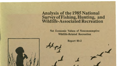 Net Economic Values of Nonconsumptive Wildlife-Related Recreation