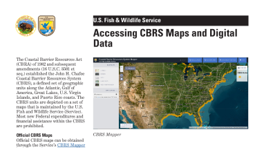Accessing CBRS Maps and Digital Data Fact Sheet