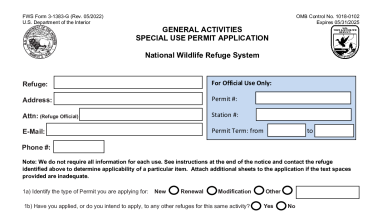 Form 3-1383-G General Special Use Application