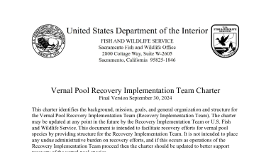 Vernal Pool Recovery Implementation Team Charter