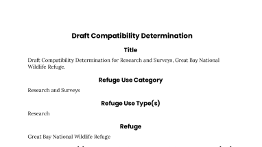Great Bay Research Compatibility Determination - Draft
