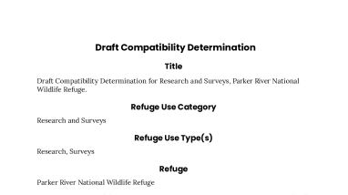 Parker River Research Compatibility Determination - Draft
