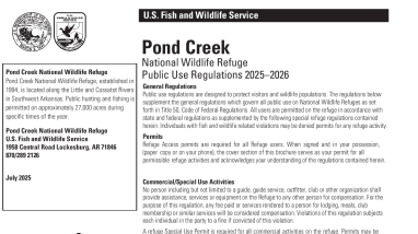 Pond Creek NWR Public Use Brochure