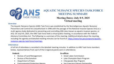 July 2025 ANSTF Meeting Executive Summary