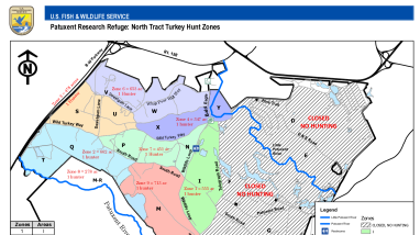 North Tract Turkey Hunt Zones