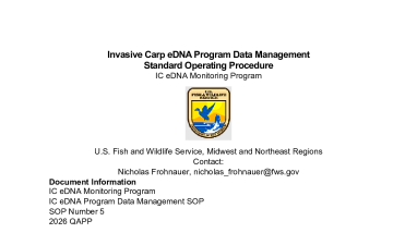 Invasive Carp eDNA Program Data Management Standard Operating Procedure