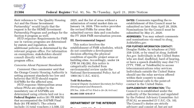 HSSCAC Fed Reg Published