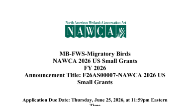 North American Wetlands Conservation Act Small Grants Program Proposal Application Instructions