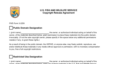 3-2259 Copyright Release Agreement form