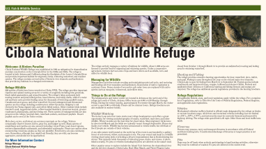 Cibola National Wildlife Refuge tearsheet