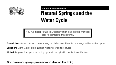 Desert NWR - Water Cycle Worksheet (508)