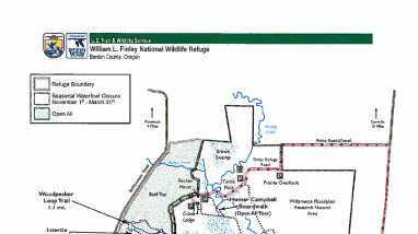 William L. Finley Refuge Seasonal Map