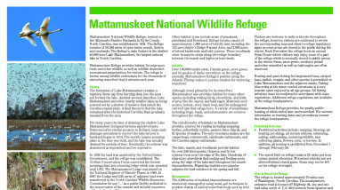 Tearsheet Map Mattamuskeet National Wildlife Refuge
