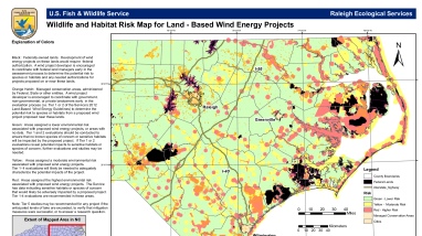 Wildlife and Habitat Risk Map for Land-Based Wind Energy Projects