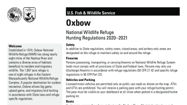 Oxbow National Wildlife Refuge Hunt Brochure