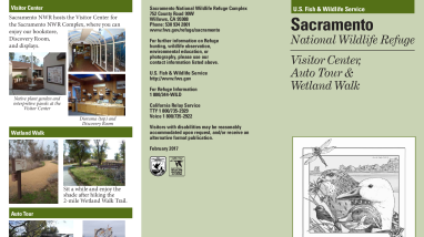 Sacramento Refuge Visitor Area Leaflets for Sacramento National Wildlife Refuge Complex