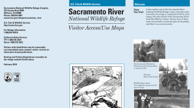 Sacramento River Refuge Leaflet of whole refuge for Sacramento National Wildlife Refuge Complex