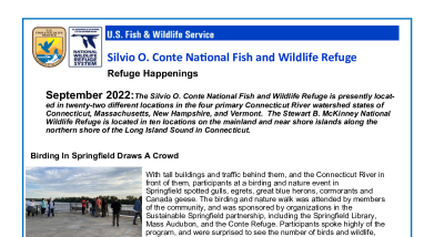 Silvio O Conte Refuge Happenings September 2022
