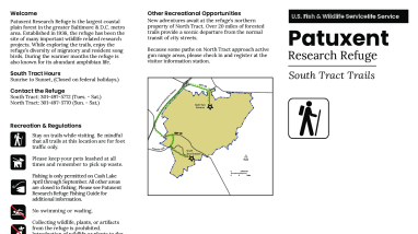 Patuxent South Tract Trail Map & Regs 3-30-22 