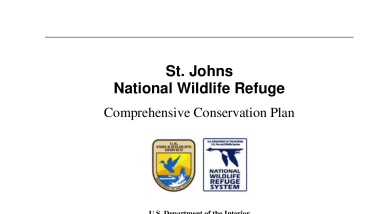 St. Johns National Wildlife Refuge Comprehensive Conservation Plan
