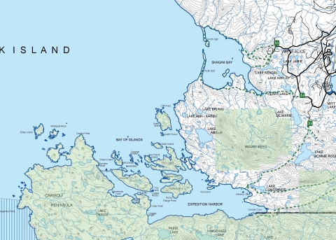 Adak map Shagaq Bay
