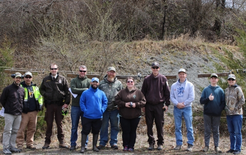 Hunt mentor Cristina McGannon Jones in group photo at Wallkill River National Wildlife Refuge
