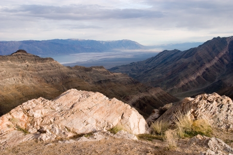 A mountainous barren landscape