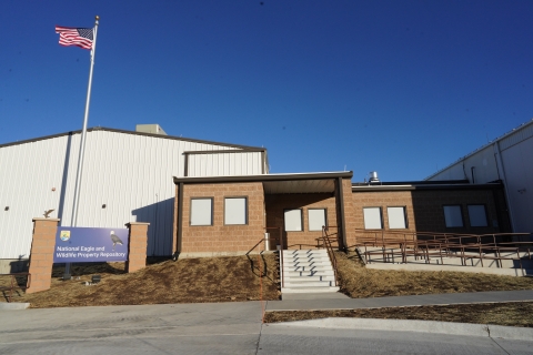 Front entrance to the National Eagle and Wildlife Property Repository