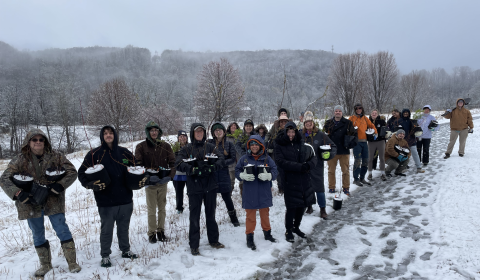 Group photo before tree planting. 