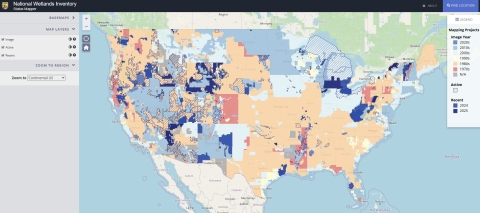 National Wetlands Inventory Project Status Mapper