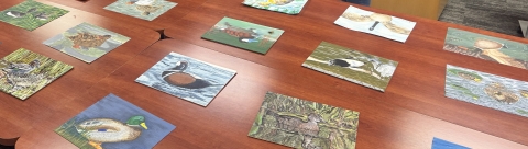 Artwork from the 2026 Alaska Junior Duck Stamp Contest