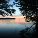 An image of a lake at sunset.