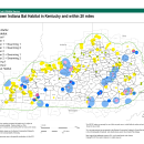 Known Indiana Bat Habitat in Kentucky and within 20 miles